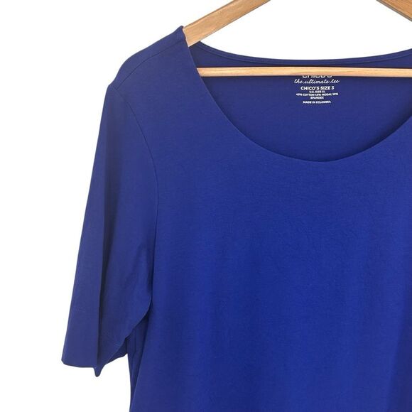 Chico‘s the ultimate tee in bold blue size extra large - Picture 2 of 6
